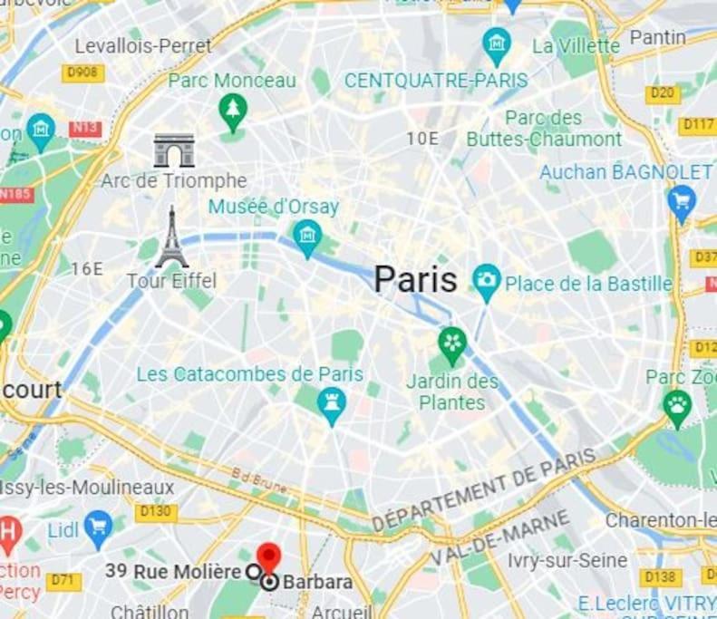 Magnifique Duplex 45 M2 Aux Portes De Paris Metro Barbara A 30Mn Expo Porte De Versailles Montrouge Eksteriør bilde